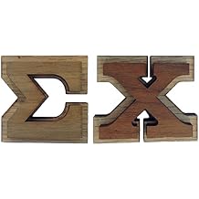 Sigma Chi Double Raised Wood Greek Letter 1 1/2" Paddle Accessory/Mascot Board Accessory