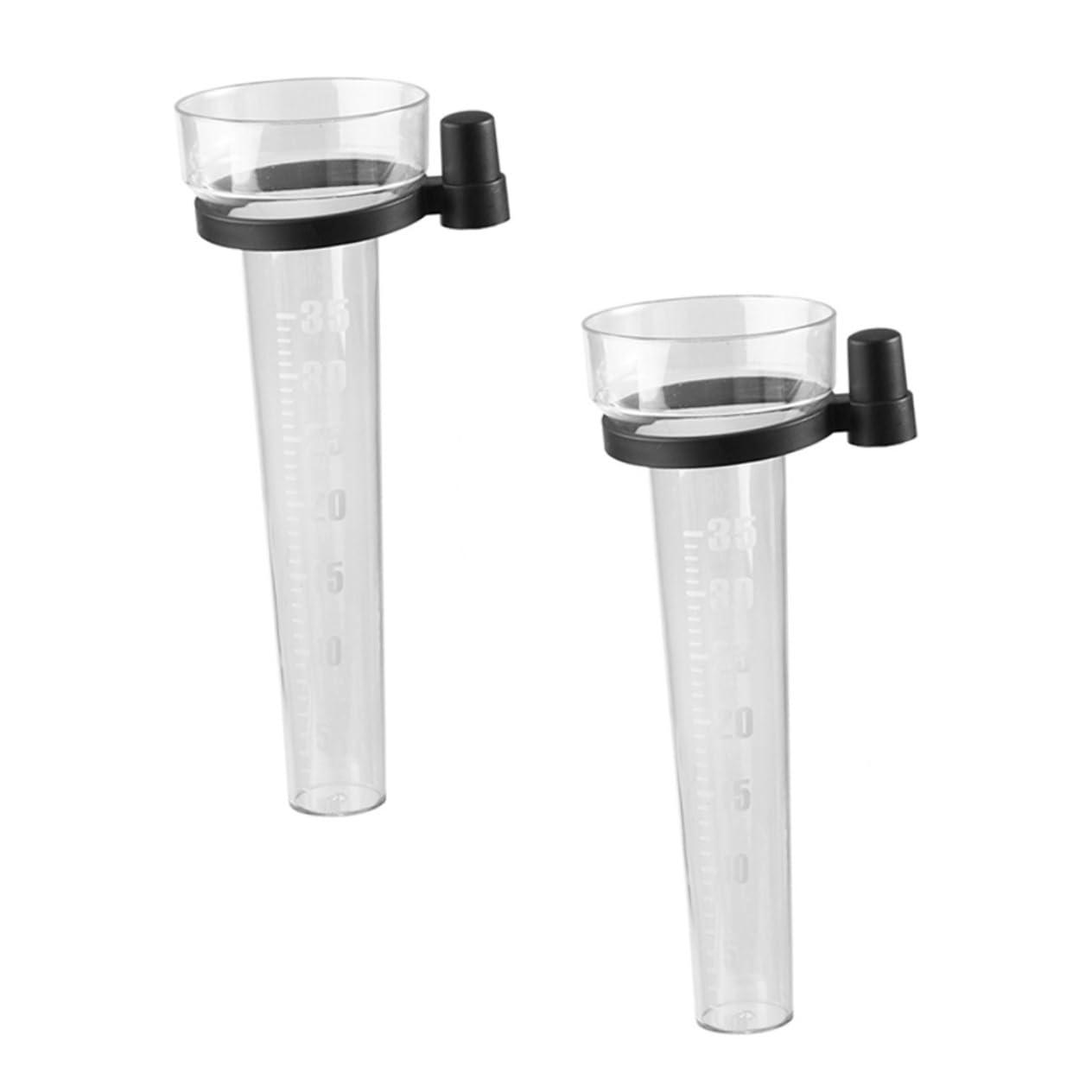 Milisten 2pcs Garden Outdoor Rain Gauge Measuring Cup Digital Rain Measurement Tool Plastic Material for Sprinkler System Home Outdoor Use