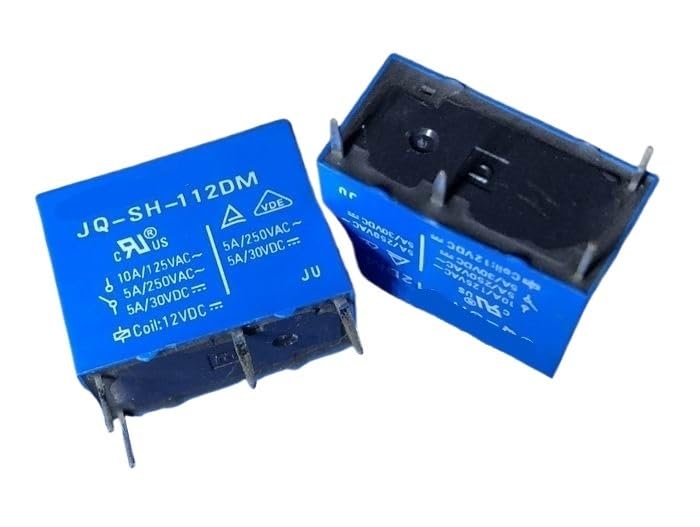 Relé JQ-SH-112DM de 4 pines para automatizar luces y motores de 12V 5A
