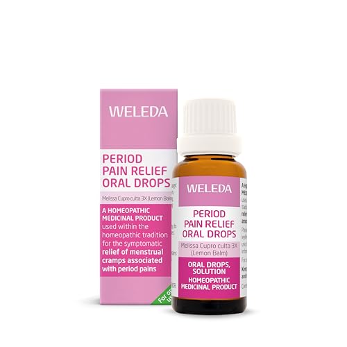 Weleda Period Pain Relief Oral Drops, Menstrual Cramps, with Melissa Cupro 3X – Lemon Balm, Homeopathic Product, Vegan, 25ml