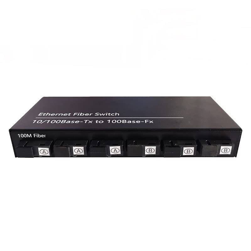 Fast Ethernet to Fiber Media Converter 10/100Mbps (2xRJ45 Port + 6xSC Port 3A3B) SMSF 20KM