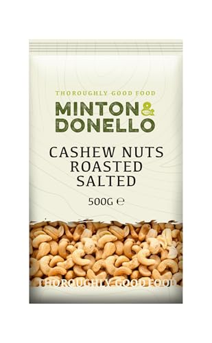 Minton & Donello - Cashew Nuts, Roasted and Salted, 500g Pack