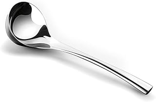 Wenkoni Small Soup Ladle,Sauce ladle,Gravy Soup Spoon Ladle, 1 Pack Hollow handle SUS 304 (18/10) Stainless Steel 8‘’ Ladl...
