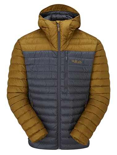 Image of Rab Men's Microlight Alpine 700-Fill Down Hooded Puffer Jacket for Hiking & Skiing
