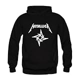Custom Unisex Rock Metallica Band Hoodie Print Men's/Women's Sweatshirt Hoodies US S Black