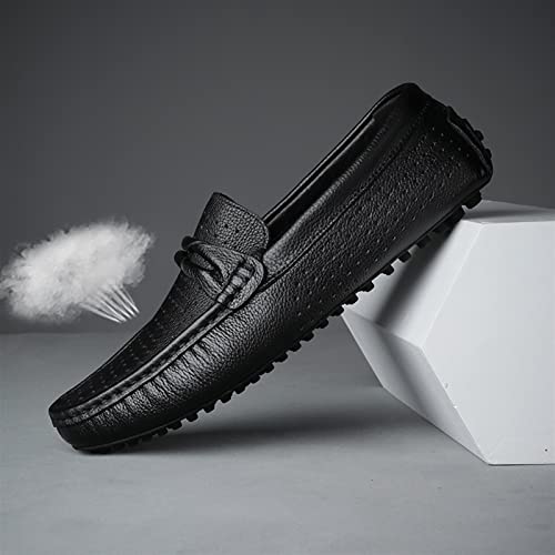 Men's Loafers Penny Loafer Genuine Leather Stitching Details Round Toe Perforated Option Anti-Slip Flat Heel Comfortable Classic Walking Slip-ons2