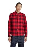 G-STAR RAW Herren Check overshirt, Mehrfarben (dk flame blur check D23662-C904-G090), XL