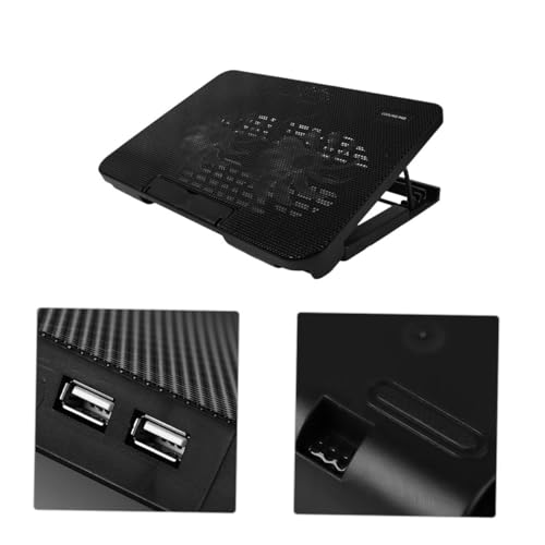 Base de refrigeración para laptop con doble ventilador USB miniatura 7