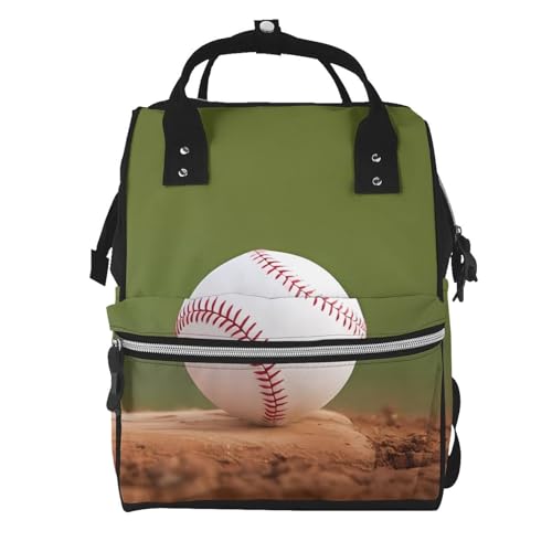 Sac à langer imprimé baseball idéal pour les sorties en famille avec bébé