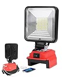 【Lampe rechargeable Compatibilité de la batterie】： cette lampe portable LED rechargeable compacte et polyvalente est compatible avec les batteries Dewalt 18-21 V,offrant une excellente fonctionnalité à la fois comme projecteur et comme projecteur pour l'éclairage de travail ou l'éclairage partiel du chantier. (Piles non incluses)