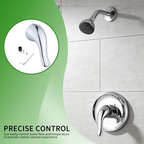 gcbcrit Shower Handle Replacement for American Standard M962160-0020A Lever Handle Kit, fit for Single Lever Pressure Balance Bath and Shower, Polished Chrome thumbnail 4