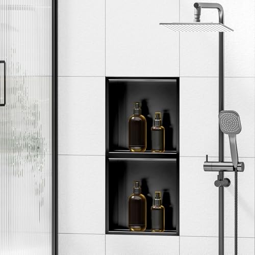 Niche de douche en acier inoxydable pour optimiser le rangement