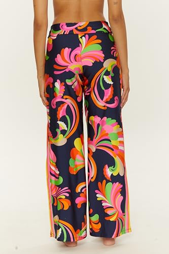 Trina Turk Poolside Swirl Pants, Casual, Wide Leg, Floral Print, Beach Cover Ups for Women3