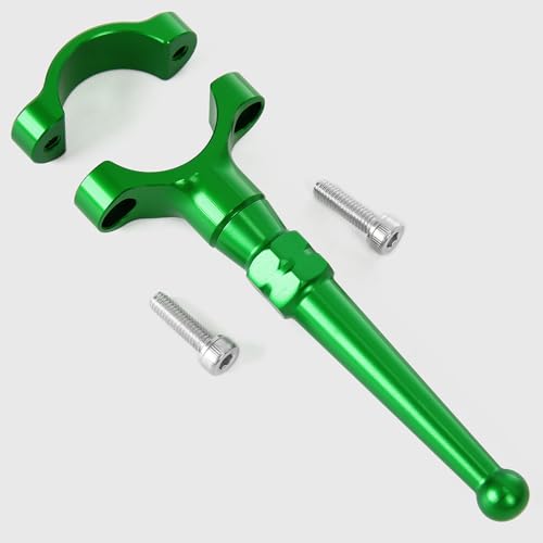 Image of WOOGA Motorcycle Stand Kickstand Extension Kit Foot Pedal Side Support universual for HO&N&DA for Ka&wa&sa&ki for Su&zu&ki most motorcyle foot support rod diameter 19mm-23mm (Green)