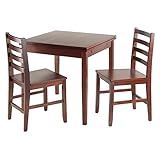 Winsome Wood Pulman 3 Piece Set Extension Table with Ladder Back Chairs