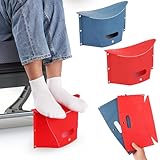 Yesongreat Portable Airplane Foot Rest, 2 Pcs Foldable Foot Rest for Air Travel and Under Desk, Versatile Footrest and Stool for Long Flight, Home and Office