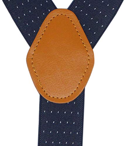 Image of Mens Suspenders with 3 Swivel Hooks Belt Loops 1.4 Inch Wide Heavy Duty Adjustable Braces