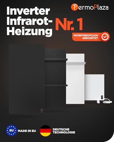Elektro Infrarotheizung mit Thermostat und Konvektor Heizung 700 W bis 18 m2 von TermoPlaza Weiß- Vertikal Infrarot Wandheizung Elektrisch- Elektroheizung Energiesparend Infrarot Heizstrahler-9
