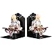 Podpórki do książek Końcówka Końcówka Dekoracyjna Kreatywna Monkey King Bookends Heavy Duty Bookend Supports Dla półek Office Półka Dekoracje Desktop Wystrój półki na książki (Color : Black)