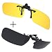 Gafas de sol con clip, Gritin [2 unidades/día + noche visión] Gafas...