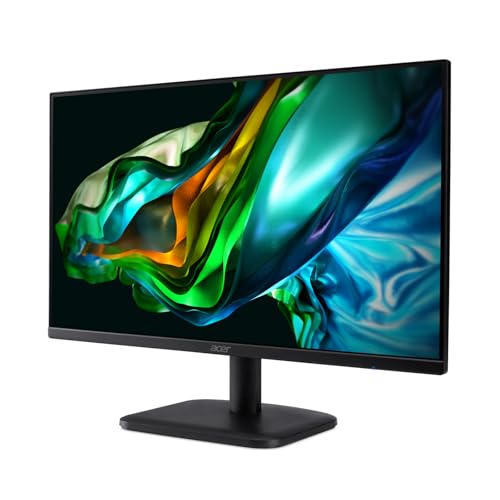 EK241YHbif Monitor PC 24", Display VA Full HD, 100 Hz, 1 ms (VRB), 16:9, FreeSync, VGA, HDMI 1.4, Lum 250 cd/m2, Schermo PC con Contrasto 100M:1, ZeroFrame, Cavo HDMI Incluso, Nero - Monitor - Immagine 2