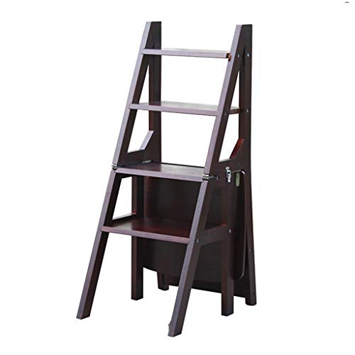 Taburete escalera plegable de madera maciza para organizar plantas y zapatos en el salón de casa 2