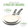 GreenLife Non Stick Fry Pan Set (7" & 10"), Non-Toxic PFAS-Free Ceramic Skillets, Dishwasher & Oven Safe, Egg Omelet Frying Pans, Stay- Cool Handles, Kitchen Home Cooking Essentials, Gray #2