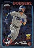 2024 Topps Chrome Baseball #68 James Outman Los Angeles Dodgers Official MLB Trading Card (Stock Photo Shown, Card in Near Mint to Mint Condition)