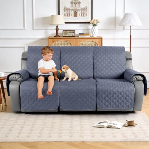 Image of TAOCOCO 100% Waterproof Recliner Sofa Covers Reversible, Bluish Gray