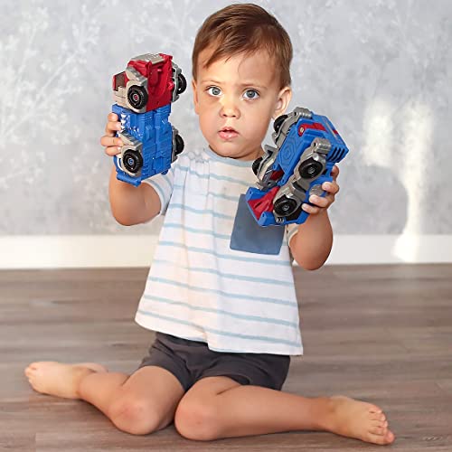 Car Toys For 3 4 5 6 7 Year Old Boys, Kids Construction Trucks Vehicles Robots, Transform Into Big Rescue Bots, 2-In-1 Magnetic Stem Building Heros For Toddlers, Birthday Gifts For Girls (Blue) #TOP2