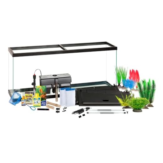 Tetra 55 Gallon Aquarium Kit with Fish Tank, Fish Net, Fish Food, Filter, Heater and Water Conditioners