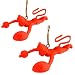 Divya Mantra Car Decoration Rear View Mirror Hanging Accessories Combo of Two Orange Flying Hanuman