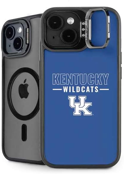 Skinit Kickstand Phone Case Compatible with iPhone 15 - Officially Licensed University of Kentucky UK on Blue Design