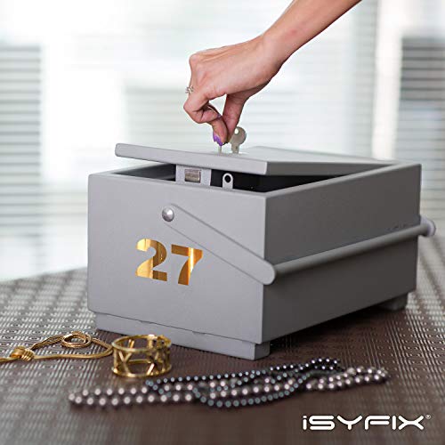 image for iSYFIX Gold Chrome Vinyl Numbers Stickers 2 Inch Self Adhesive 2 Sets 