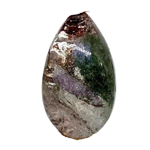 Lodolite naturelle cabochon poire 25mm quartz de jardin pour sublimer un pendentif