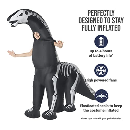 Morph Déguisement Dinosaure Gonflable Enfant Squelette De Diplodocus, Déguisement Halloween Enfant, Taille Unique #TOP1