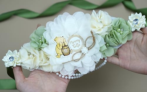 Spelable 3 Pack Winnie Mom To Be Sash Daddy To Be Corsage Pins Flower thumb #1