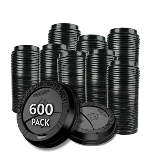 Pack of 600 Black Coffee Cup Lids