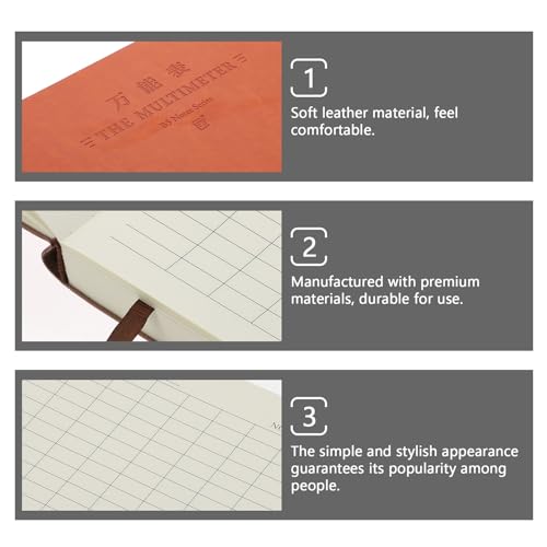 Carnet de compte en simili cuir souple avec papier Premium - 3