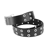 SOLUSTRE Doppelreihiger Taillengürtel mit Zahnrad Muster aus Kunstleder...
