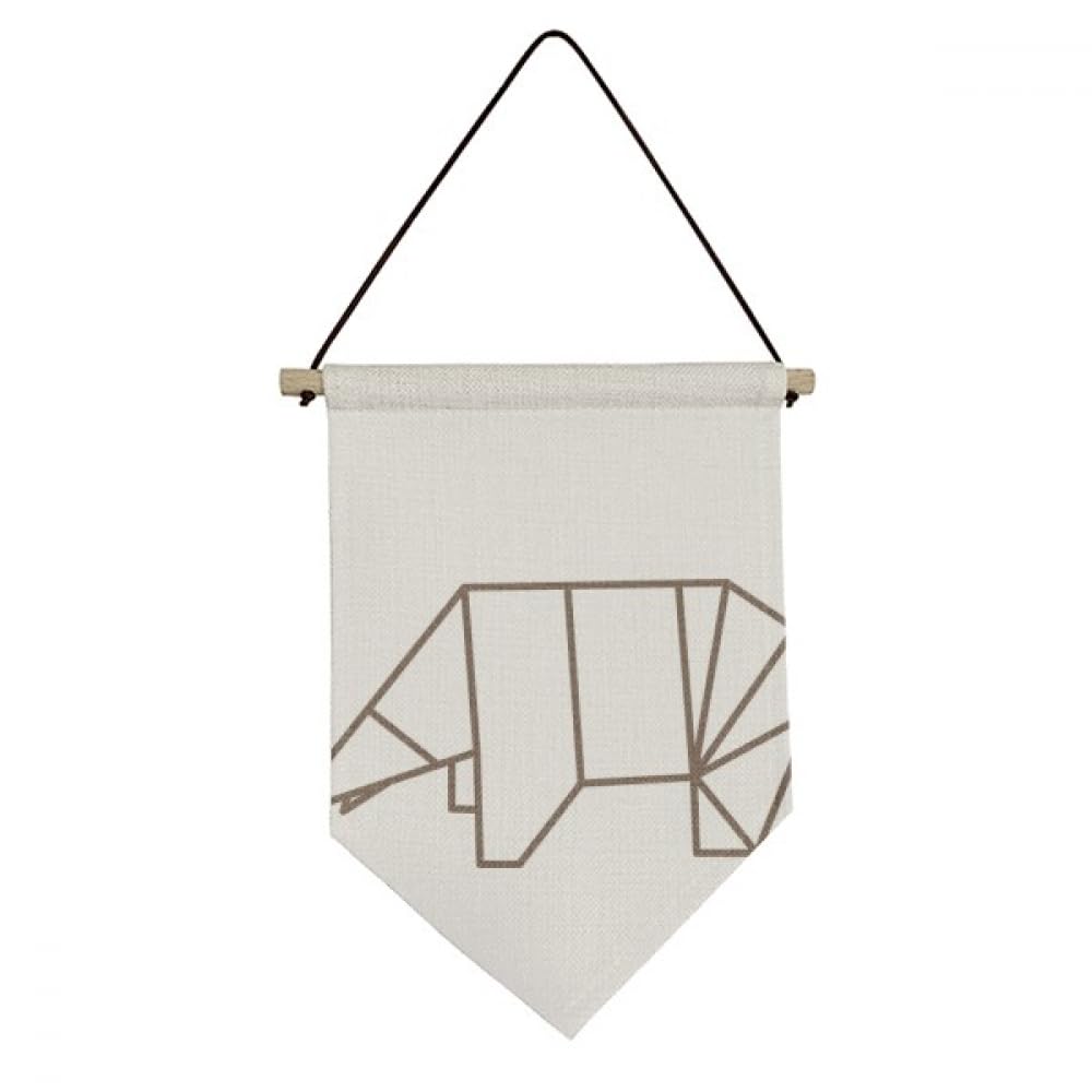Drapeau en toile Origa Bear de forme géométrique pour décoration murale - 4