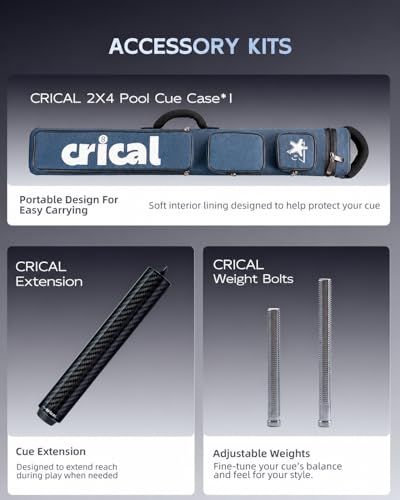 Set de taco de billar CRICAL de fibra de carbono 58 pulgadas miniatura 6