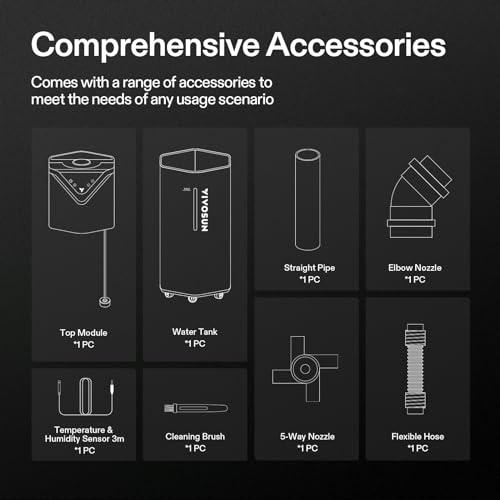VIVOSUN Umidificador AeroStream H19 ambiental inteligente de 19 L com sonda de temperatura e umidade