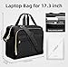 WIRABO Laptop Bag for Women 17 Inch, Computer Bag for laptop for Women, Large Womens Briefcase, Shoulder Messenger Teacher Office Work Travel Business Black