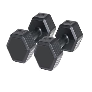 Fitness Dumbbells Mens and Womens Rubberized Hexagonal Dumbbells for Arm Muscle Training Gym Exercise Hexagonal Dumbbells Dumbbell