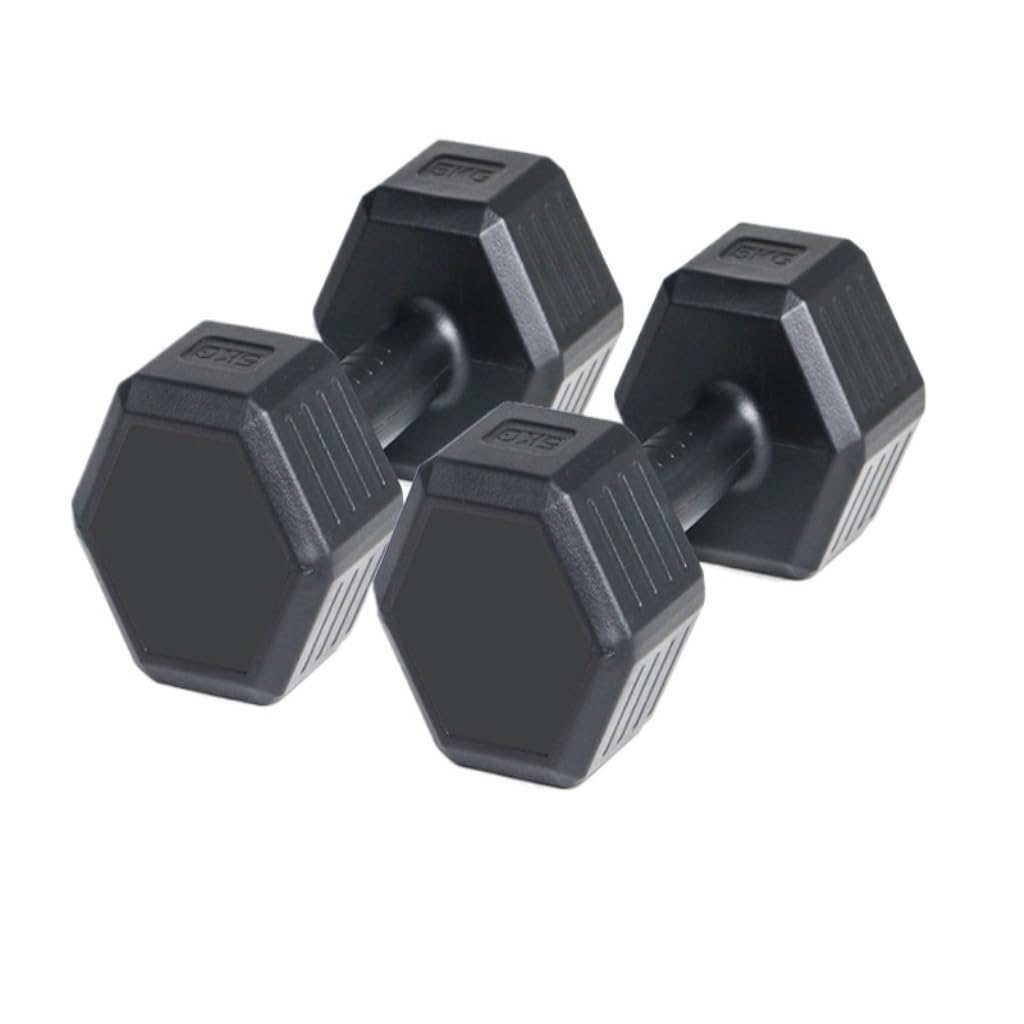 Fitness Dumbbells Mens and Womens Rubberized Hexagonal Dumbbells for Arm Muscle Training Gym Exercise Hexagonal Dumbbells Dumbbell