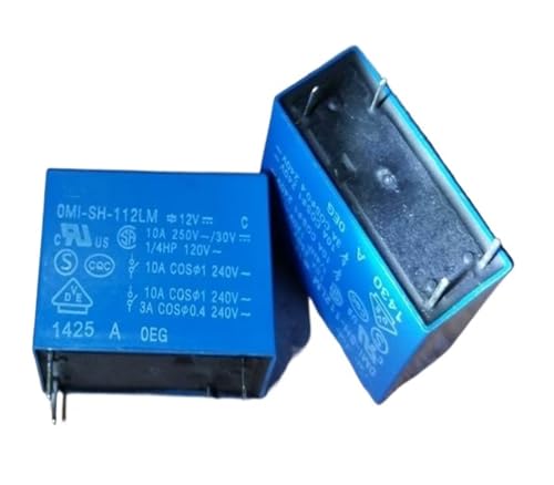 Relé OMI-SH-112LM de 4 pines y 12V para circuitos electrónicos integrados