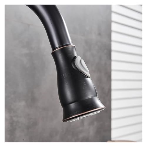 Grifo de cocina negro bronce acabado premium con monomando flexible 7