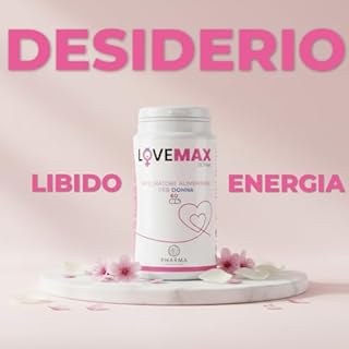 LOVEMAX Integratore sessuale donna per il desiderio femminile - Ashwagandha KSM-66, Maca, Damiana - 60 Capsule
