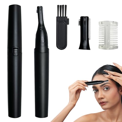 Xerteam Afeitadora eléctrica de cejas, 5 piezas de maquinilla de afeitar de precisión para hombres y mujeres, recortadora facial de potencia fuerte con herramientas de aseo, recortadora de cejas